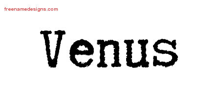 Typewriter Name Tattoo Designs Venus Free Download