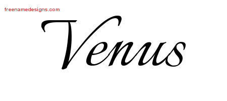 Calligraphic Name Tattoo Designs Venus Download Free