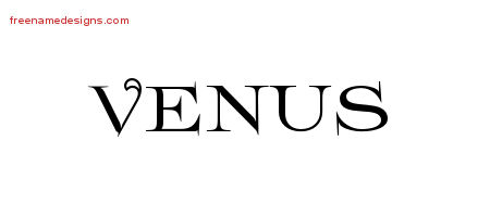 Flourishes Name Tattoo Designs Venus Printable