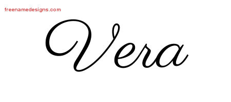 Classic Name Tattoo Designs Vera Graphic Download