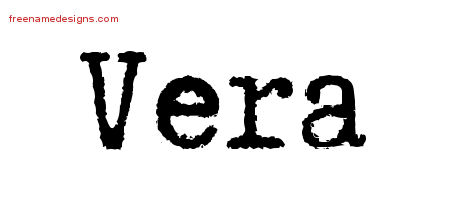 Typewriter Name Tattoo Designs Vera Free Download