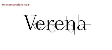 Decorated Name Tattoo Designs Verena Free