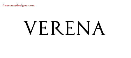 Regal Victorian Name Tattoo Designs Verena Graphic Download