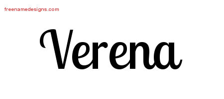 Handwritten Name Tattoo Designs Verena Free Download