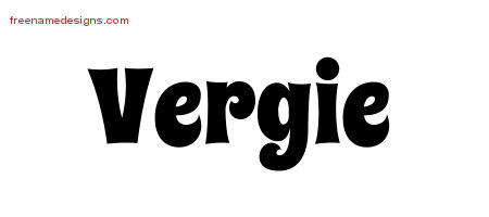 Groovy Name Tattoo Designs Vergie Free Lettering