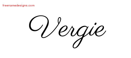 Classic Name Tattoo Designs Vergie Graphic Download