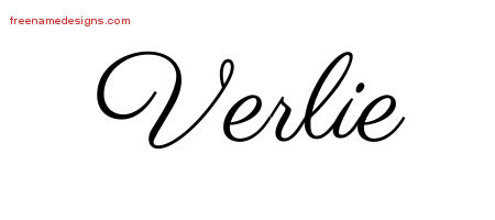 Classic Name Tattoo Designs Verlie Graphic Download