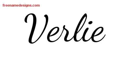 Lively Script Name Tattoo Designs Verlie Free Printout