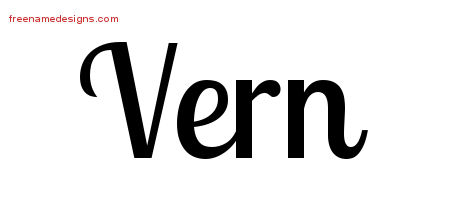 Handwritten Name Tattoo Designs Vern Free Printout