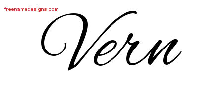 Cursive Name Tattoo Designs Vern Free Graphic