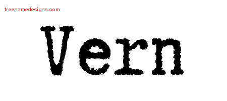 Typewriter Name Tattoo Designs Vern Free Printout