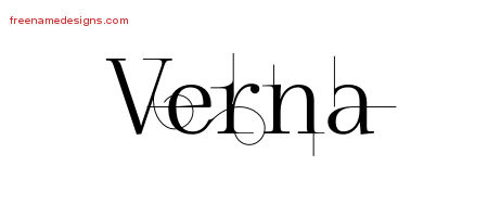 Decorated Name Tattoo Designs Verna Free