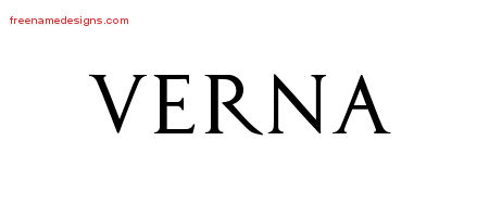 Regal Victorian Name Tattoo Designs Verna Graphic Download