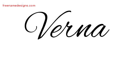 Cursive Name Tattoo Designs Verna Download Free