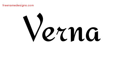 Calligraphic Stylish Name Tattoo Designs Verna Download Free