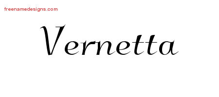 Elegant Name Tattoo Designs Vernetta Free Graphic