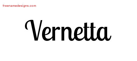 Handwritten Name Tattoo Designs Vernetta Free Download