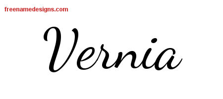 Lively Script Name Tattoo Designs Vernia Free Printout