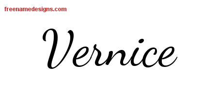 Lively Script Name Tattoo Designs Vernice Free Printout