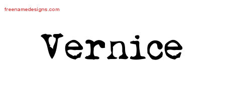 Vintage Writer Name Tattoo Designs Vernice Free Lettering