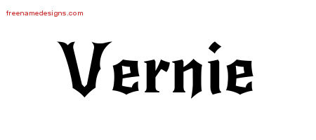 Gothic Name Tattoo Designs Vernie Free Graphic