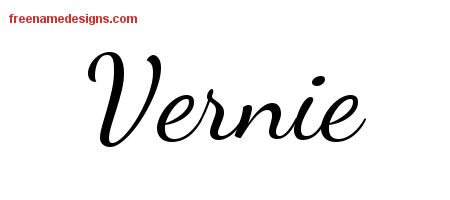 Lively Script Name Tattoo Designs Vernie Free Printout