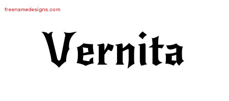 Gothic Name Tattoo Designs Vernita Free Graphic