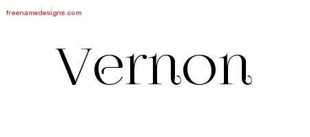 Vintage Name Tattoo Designs Vernon Free Printout