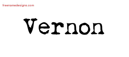 Vintage Writer Name Tattoo Designs Vernon Free