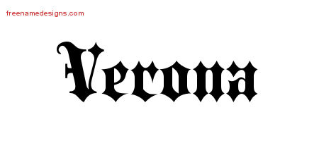 Old English Name Tattoo Designs Verona Free