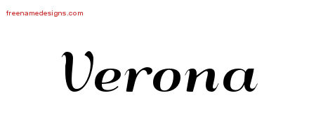 Art Deco Name Tattoo Designs Verona Printable