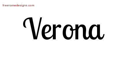 Handwritten Name Tattoo Designs Verona Free Download