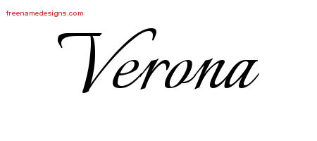 Calligraphic Name Tattoo Designs Verona Download Free