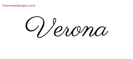 Classic Name Tattoo Designs Verona Graphic Download
