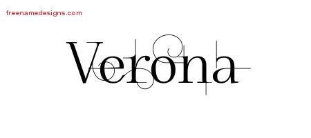 Decorated Name Tattoo Designs Verona Free