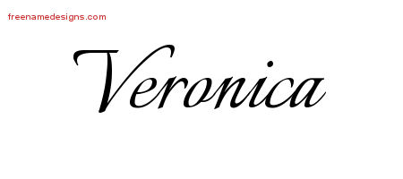Calligraphic Name Tattoo Designs Veronica Download Free