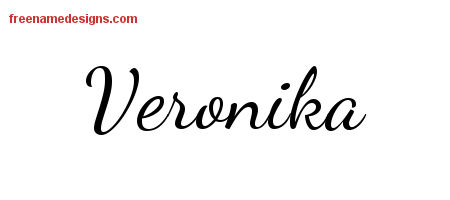 Lively Script Name Tattoo Designs Veronika Free Printout