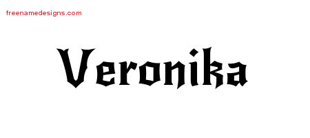 Gothic Name Tattoo Designs Veronika Free Graphic