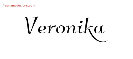 Elegant Name Tattoo Designs Veronika Free Graphic