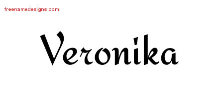 Calligraphic Stylish Name Tattoo Designs Veronika Download Free