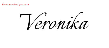 Calligraphic Name Tattoo Designs Veronika Download Free