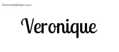 Handwritten Name Tattoo Designs Veronique Free Download