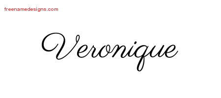 Classic Name Tattoo Designs Veronique Graphic Download