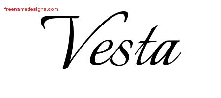 Calligraphic Name Tattoo Designs Vesta Download Free