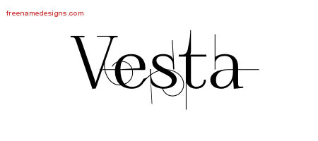 Decorated Name Tattoo Designs Vesta Free