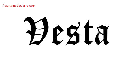 Blackletter Name Tattoo Designs Vesta Graphic Download