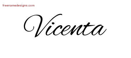 Cursive Name Tattoo Designs Vicenta Download Free
