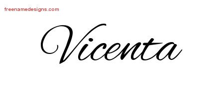 Cursive Name Tattoo Designs Vicenta Download Free