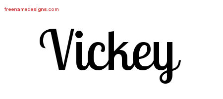 Handwritten Name Tattoo Designs Vickey Free Download