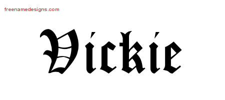 Blackletter Name Tattoo Designs Vickie Graphic Download